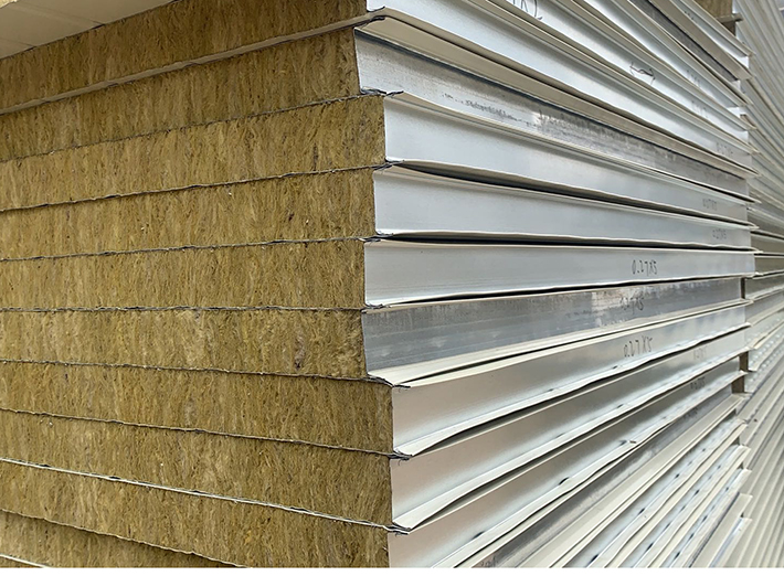 彩鋼岩棉夾芯板01